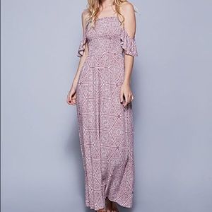 Mustard Seed Off the Shoulder Maxi Dress